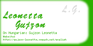 leonetta gujzon business card